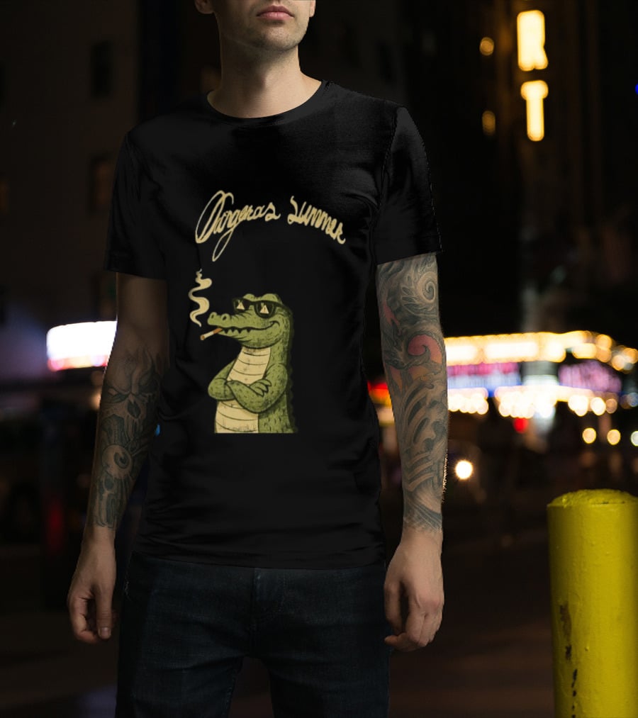 Yeat Dangerous Summer Loose Leaf Gator Smoking Cool Sunglasses Crocodile T-Shirt