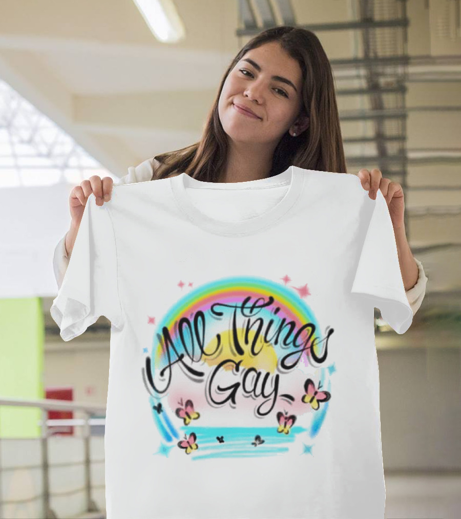 All Things Gay Rainbow Butterflies Festival Baby T-Shirt