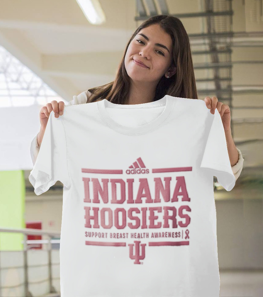 Indiana Hoosiers Support Breast Health Awareness Adidas IU T-Shirt