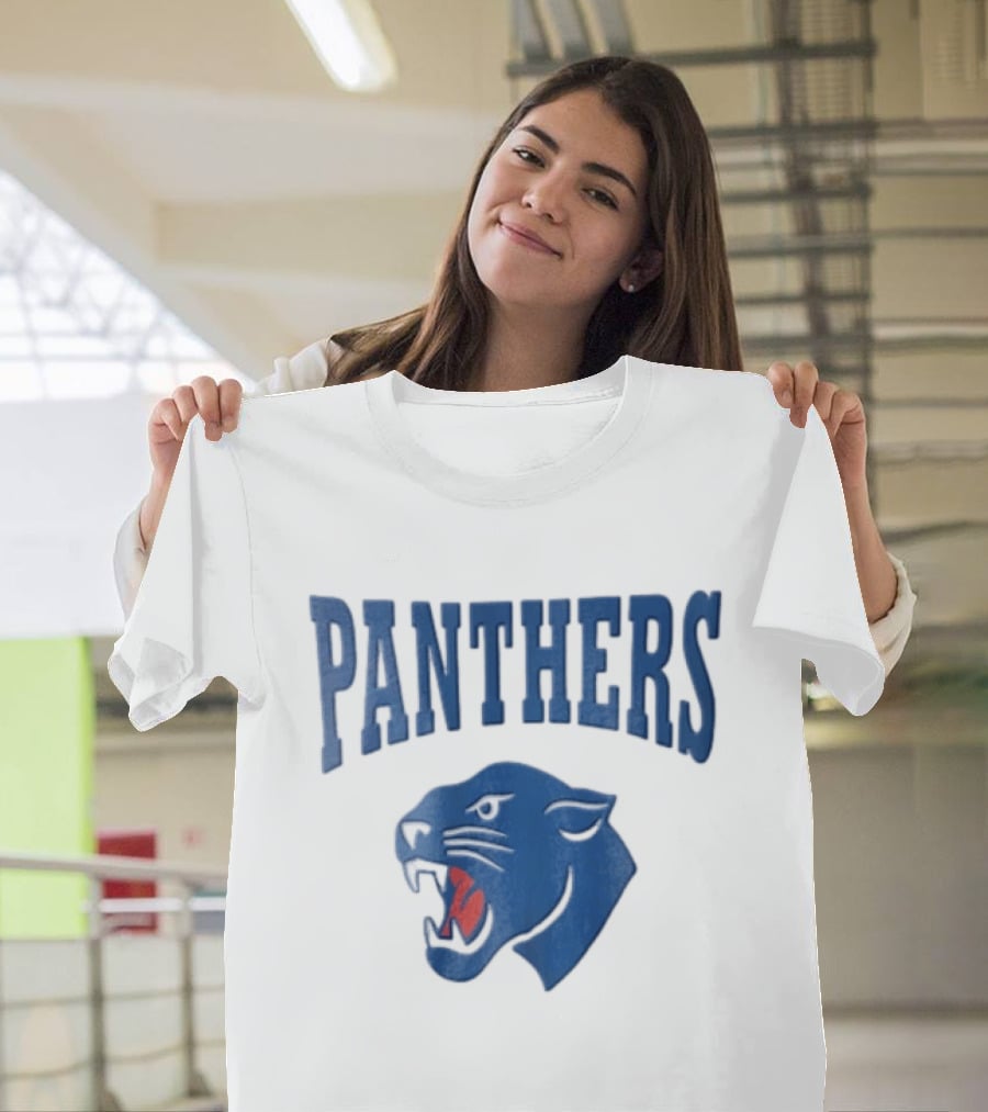 Panthers Blue Panther Head T-Shirt