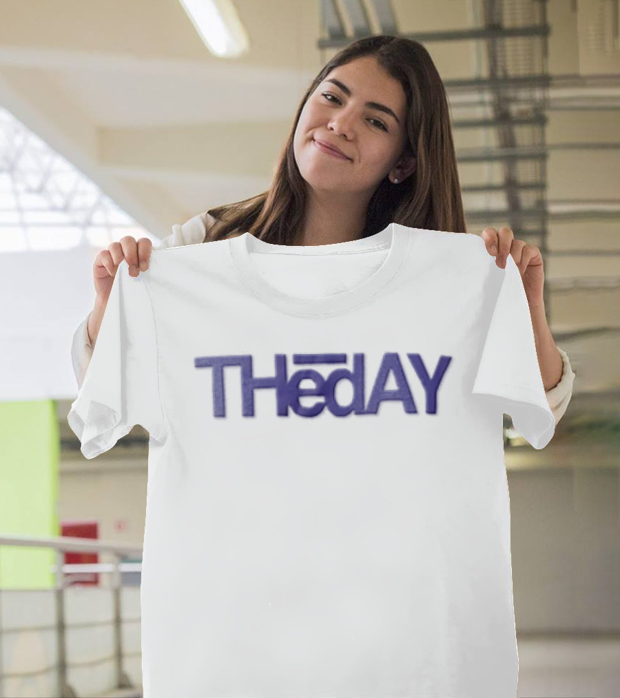 Theday Blue On Fabric T-Shirt