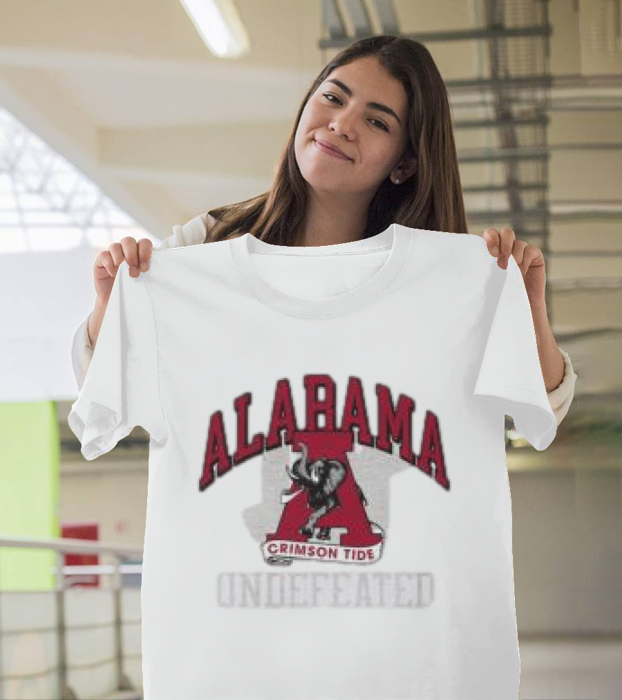 Undefeated Alabama Crimson Tide Elephant Letter A T-Shirt