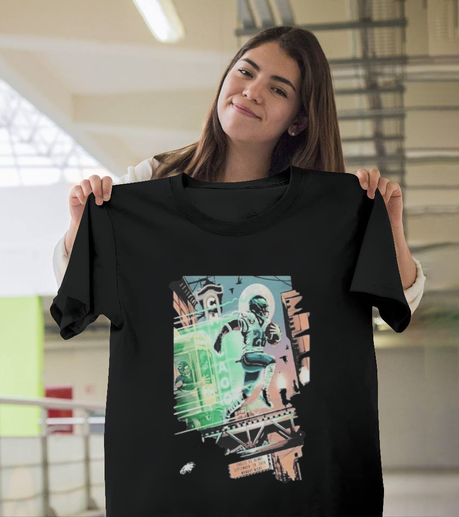 Chicago Bears Eagles Clash Philadelphia Skyline September 28 2026 Monday Night Football T-Shirt
