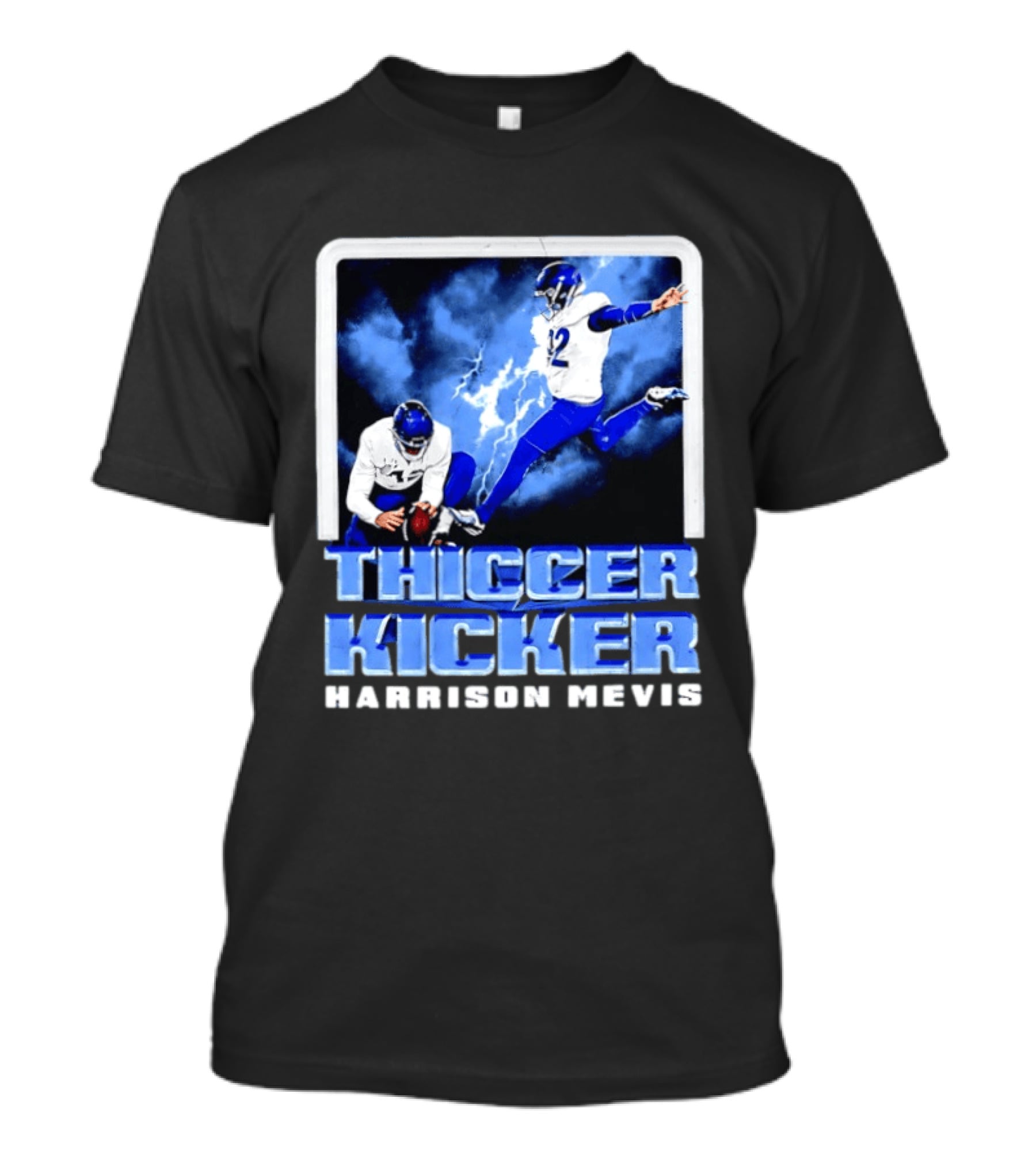 Los Angeles Rams Thiccer Kicker Harrison Mevis Football Action T-Shirt