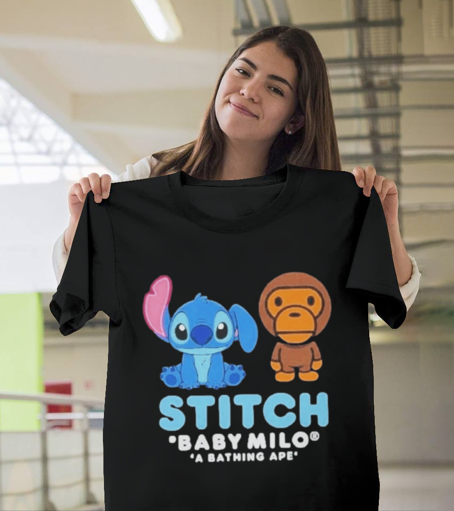 Bape X Disney Stitch Baby Milo A Bathing Ape Collab 2026 T-Shirt
