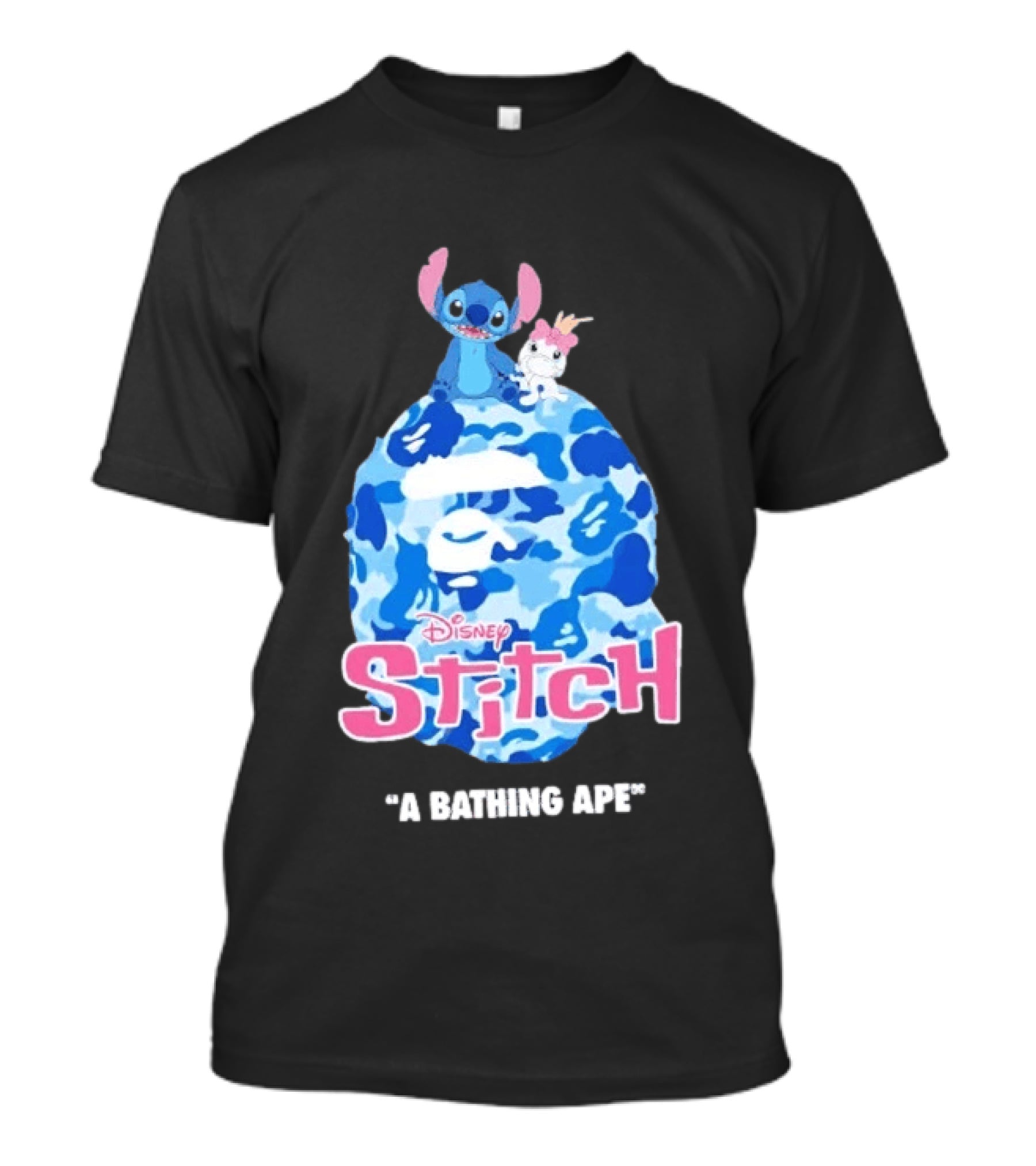 Disney Stitch A Bathing Ape Bape Camo Collaboration 2026 T-Shirt