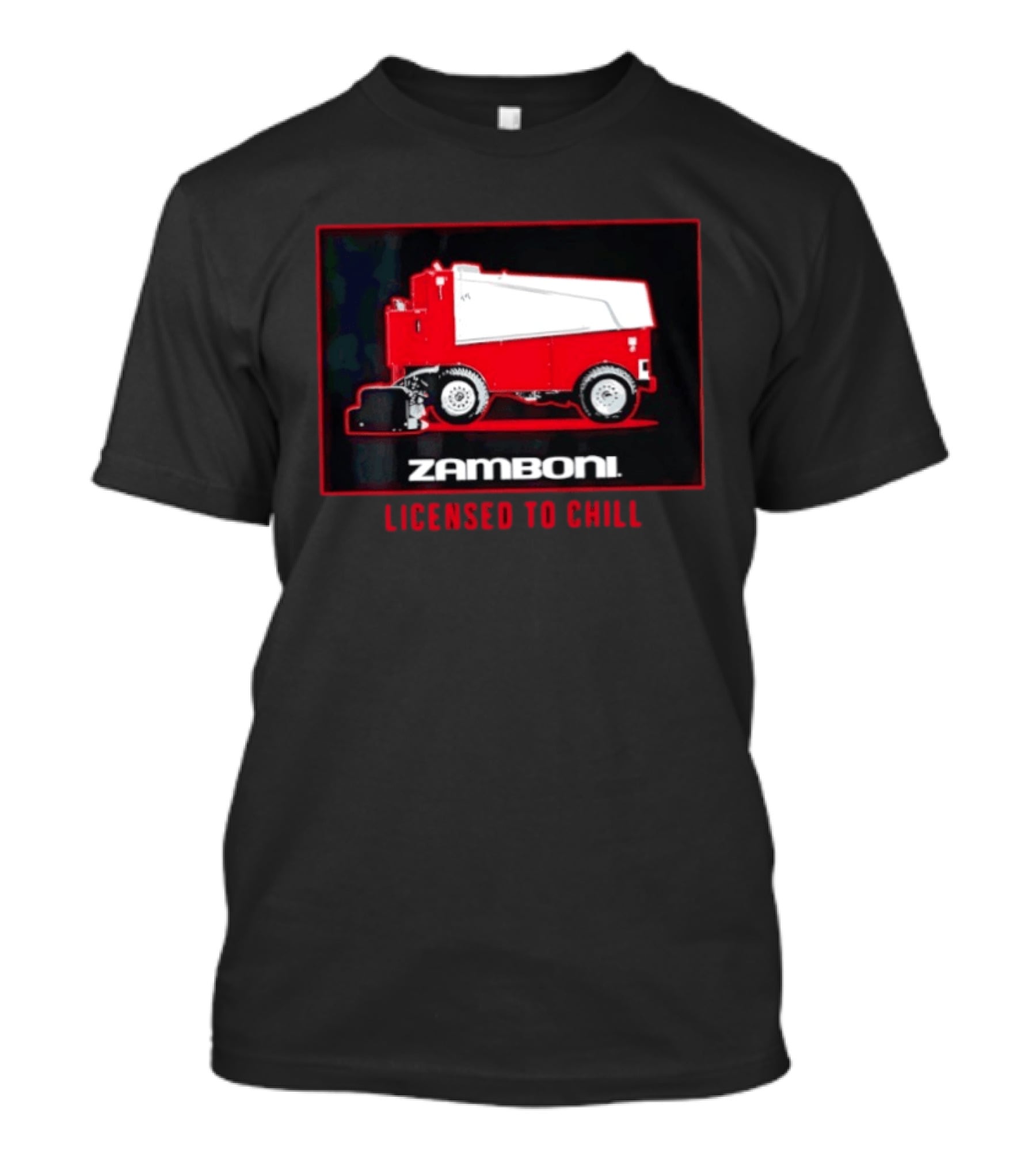 Zamboni Licensed To Chill Red Ice Resurfacer T-Shirt