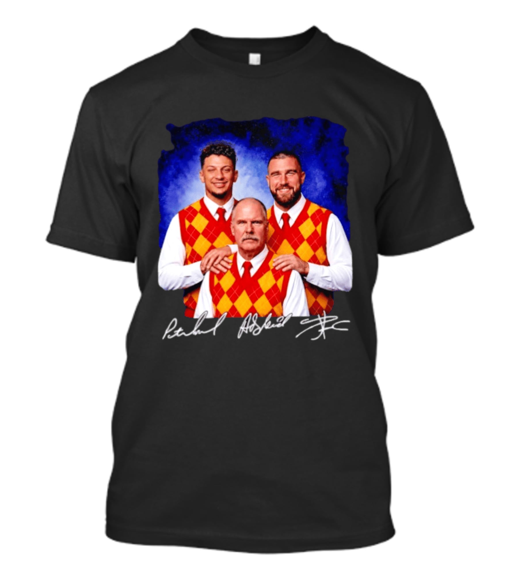 Patrick Mahomes Andy Reid Travis Kelce Kansas City Chiefs Step Brothers T-Shirt
