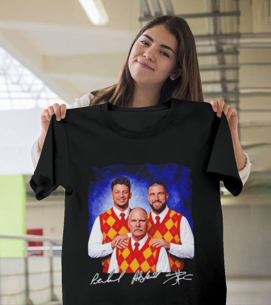 Patrick Mahomes Andy Reid Travis Kelce Kansas City Chiefs Step Brothers T-Shirt