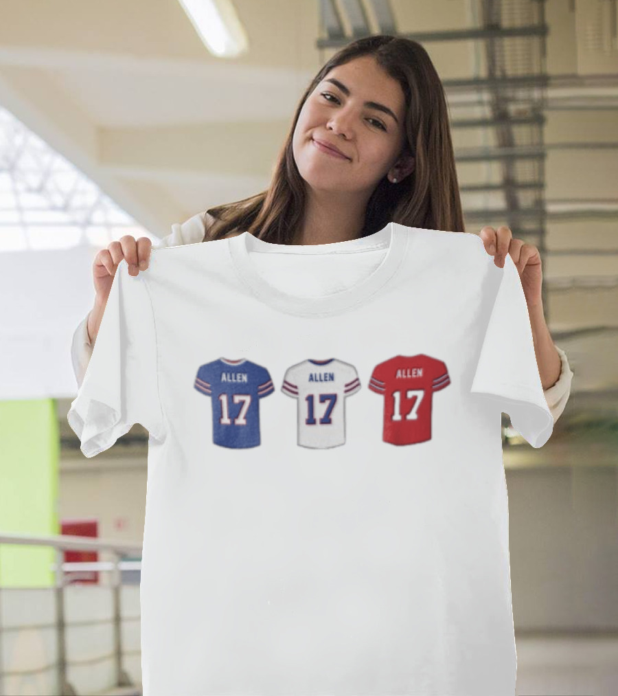 Allen Jerseys Buffalo 17 Football T-Shirt