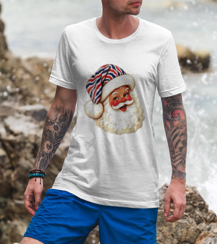 Buffalo Santa Christmas Holiday Vintage Cheerful Festive T-Shirt