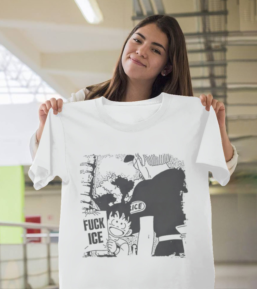 Calvin Inspired Activism Fuck Ice Protest Cartoon Social Justice T-Shirt