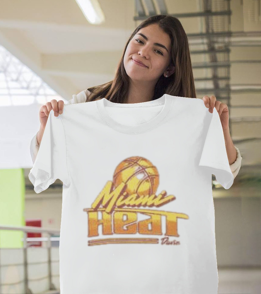 Miami Heat Store Court Culture X Duvin Sundown Vintage Basketball T-Shirt