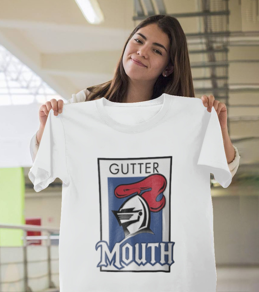 Gutter Mouth Knight Helmet Red Plume T-Shirt