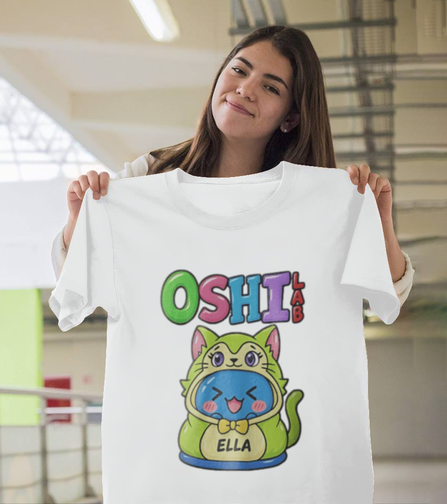 Oshi Lab Cute Cat Ella Kawaii T-Shirt