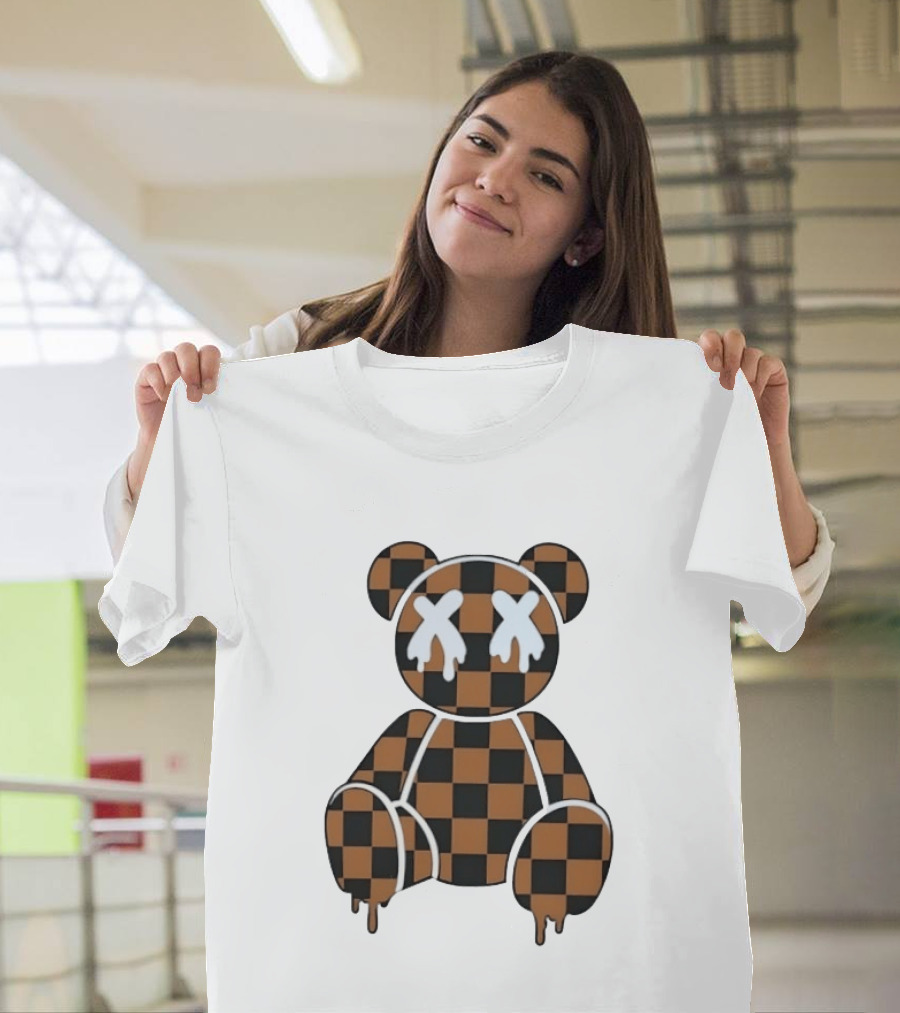 Jamie Foxx Jimmy Kimmel Live Checkered X Eyes Dripping Teddy Bear T-Shirt
