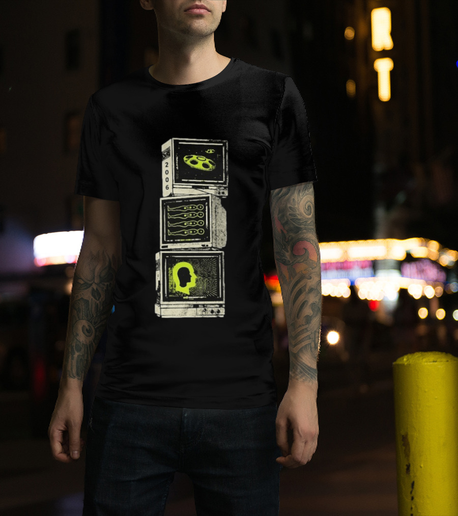Brand New The Devil And God Are Raging Inside Me 2006 Signal Stack Retro Monitors T-Shirt