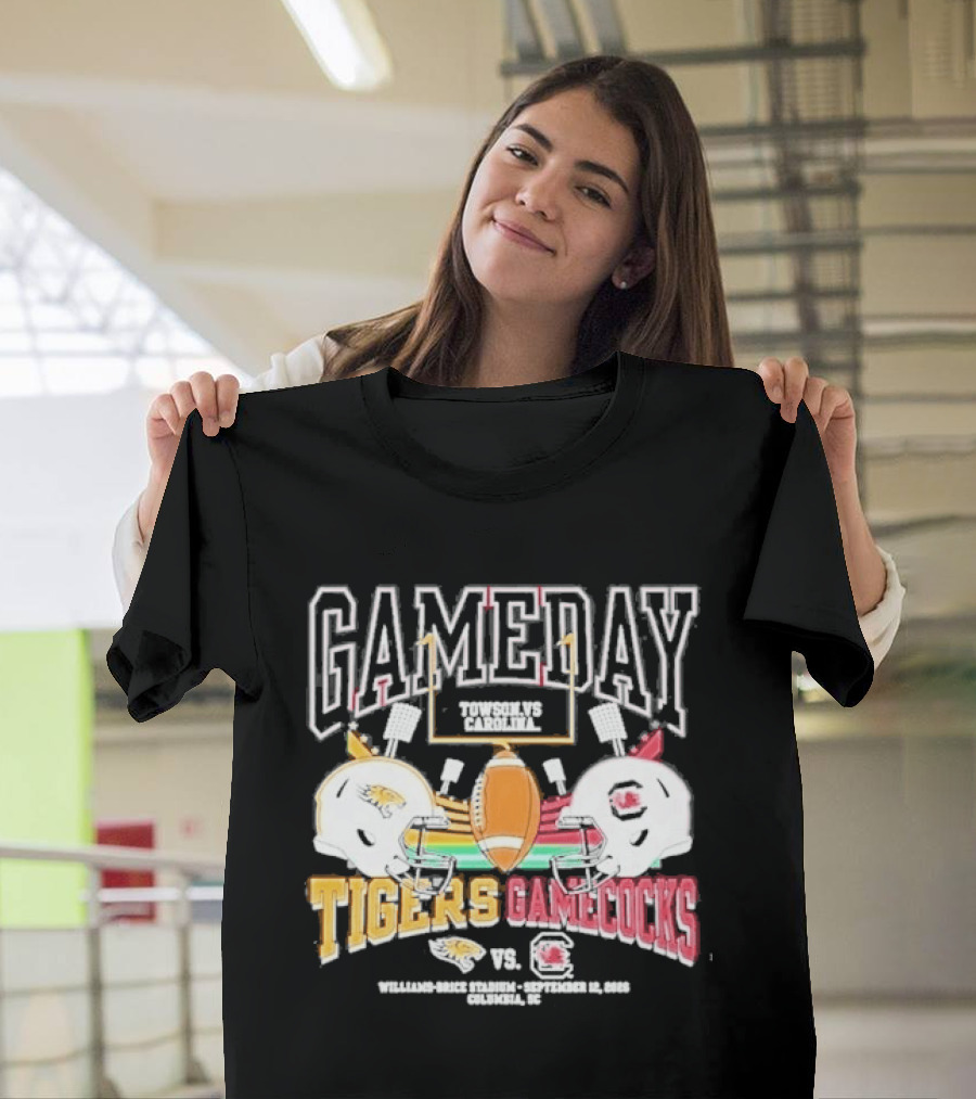 Gameday Towson Tigers Vs South Carolina Gamecocks Football September 12 2026 T-Shirt