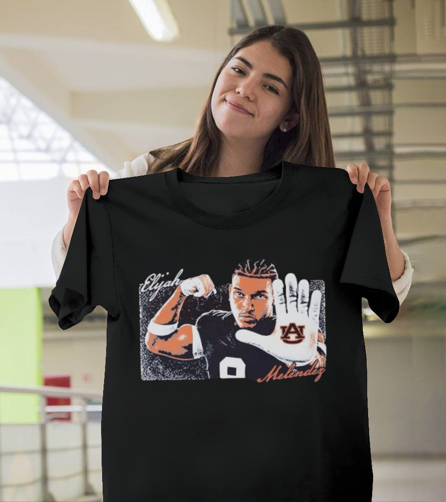 Elijah Melendez Auburn Tigers Football AU Hand Gesture T-Shirt