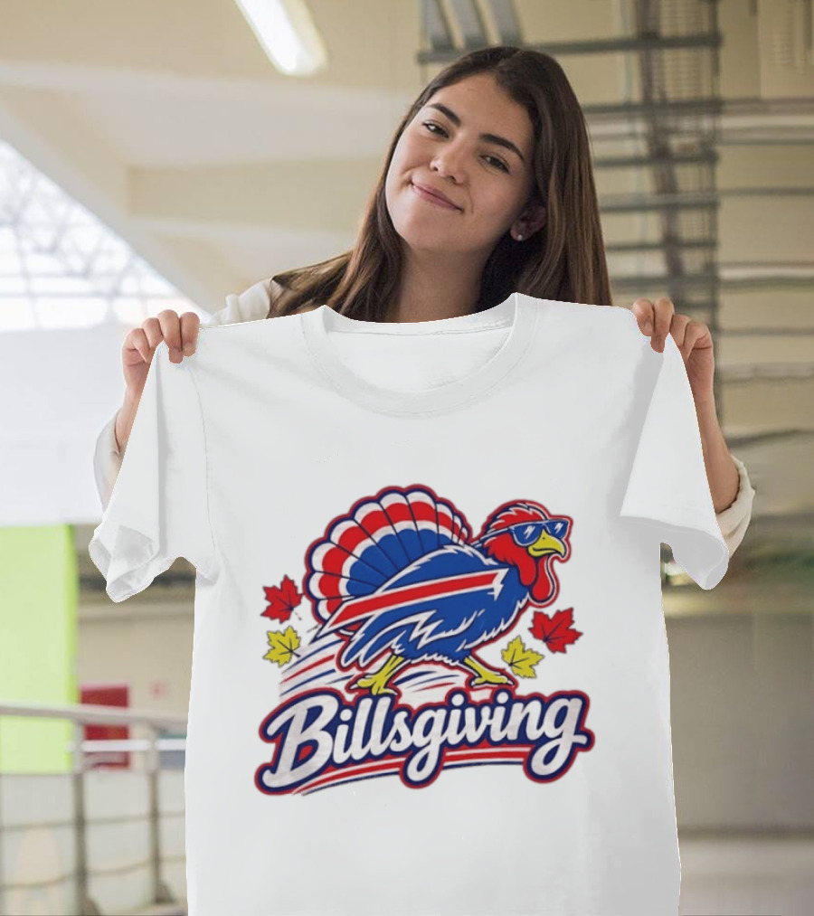 Buffalo Bills Thanksgiving 2026 Turkey Billsgiving Football Celebration T-Shirt