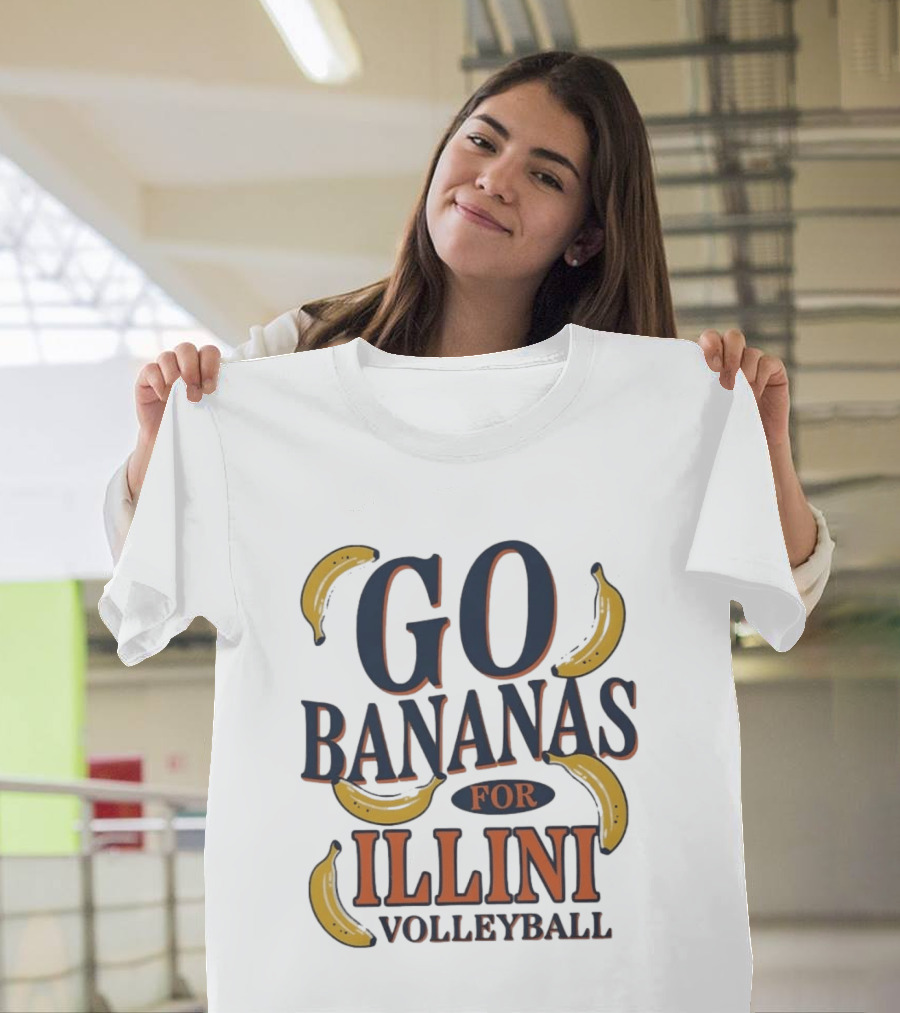 Go Bananas For Illini Volleyball Illinois Fighting Illini Women's Volleyball T-Shirt