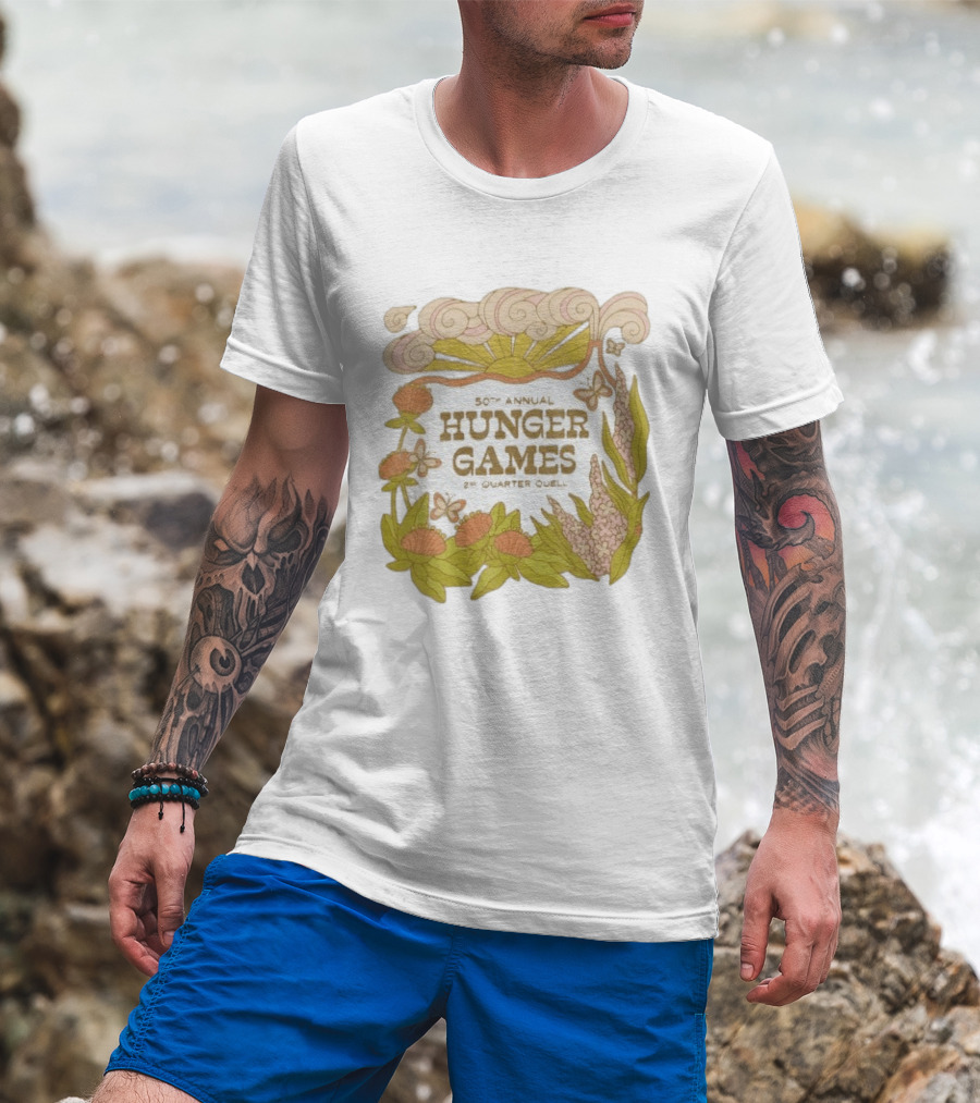 50th Annual Hunger Games 2nd Quarter Quell Floral Sun T-Shirt