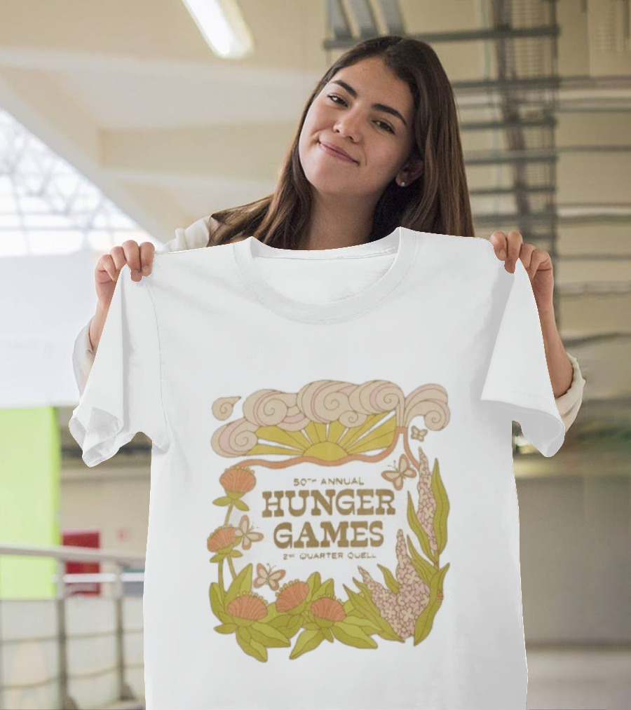 50th Annual Hunger Games 2nd Quarter Quell Floral Sun T-Shirt