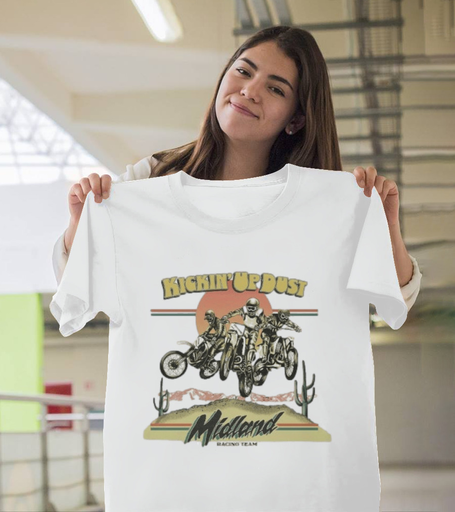 Midland Racing Team Kickin' Up Dust Motorcycle Adventure T-Shirt