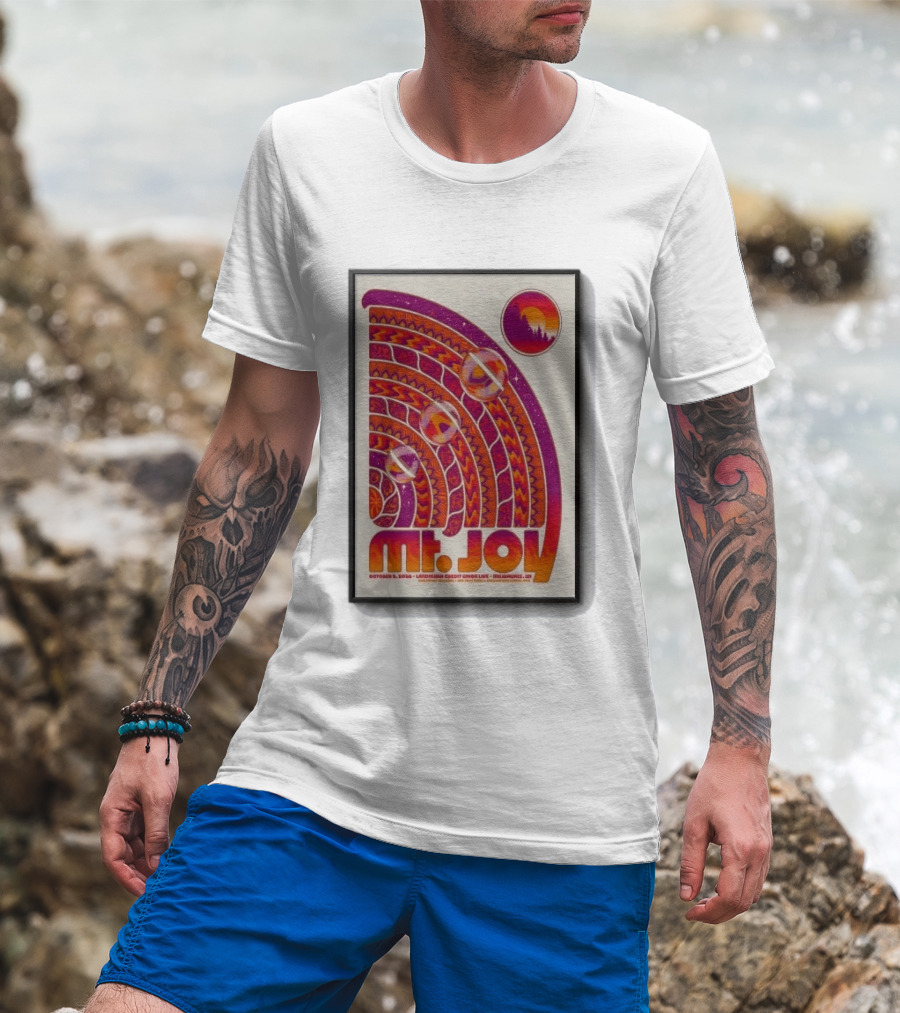 MT. Joy October 2 2026 Landmark Credit Union Live Milwaukee WI Psychedelic Sunset T-Shirt