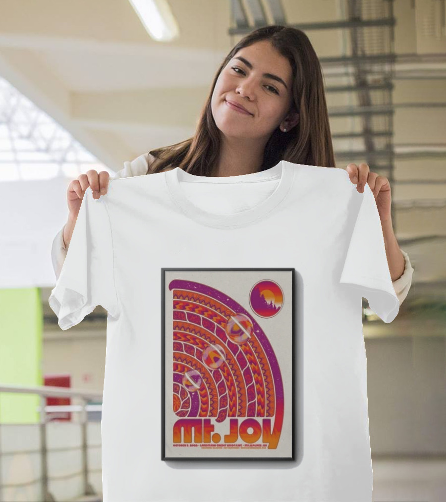 MT. Joy October 2 2026 Landmark Credit Union Live Milwaukee WI Psychedelic Sunset T-Shirt