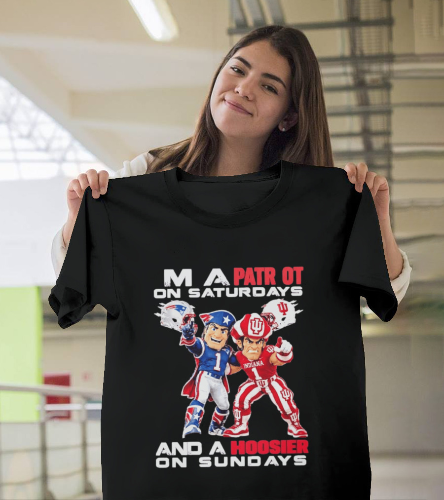 Patriot And Hoosier Football Saturdays Sundays Mascots T-Shirt