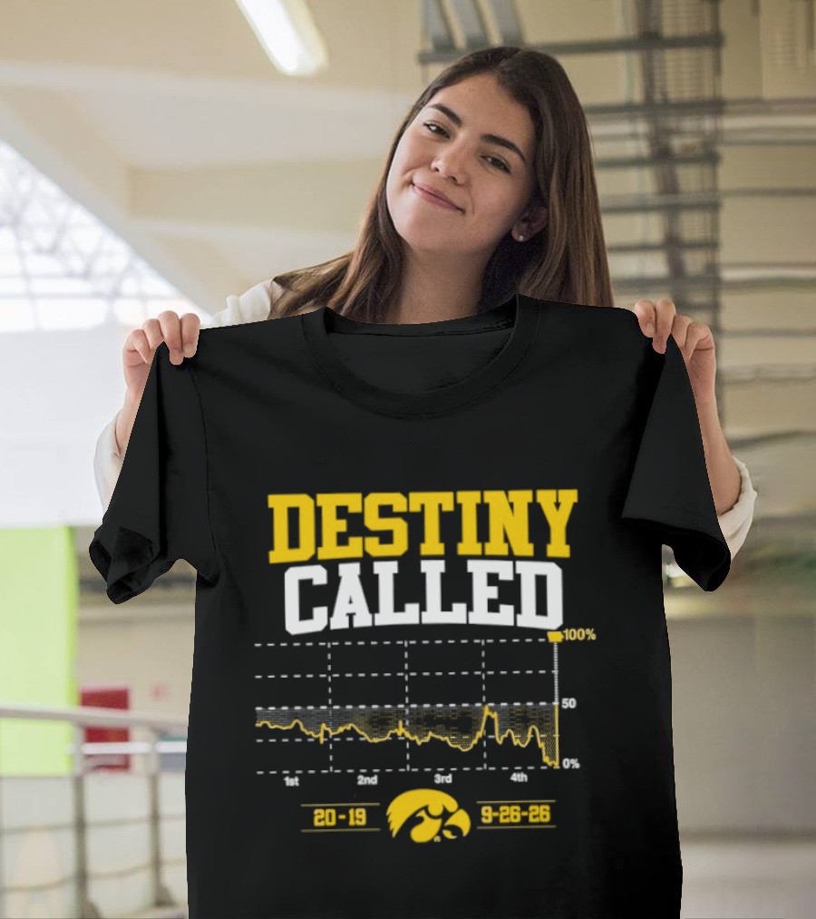 Iowa Hawkeyes Destiny Called 2019 Score Chart T-Shirt