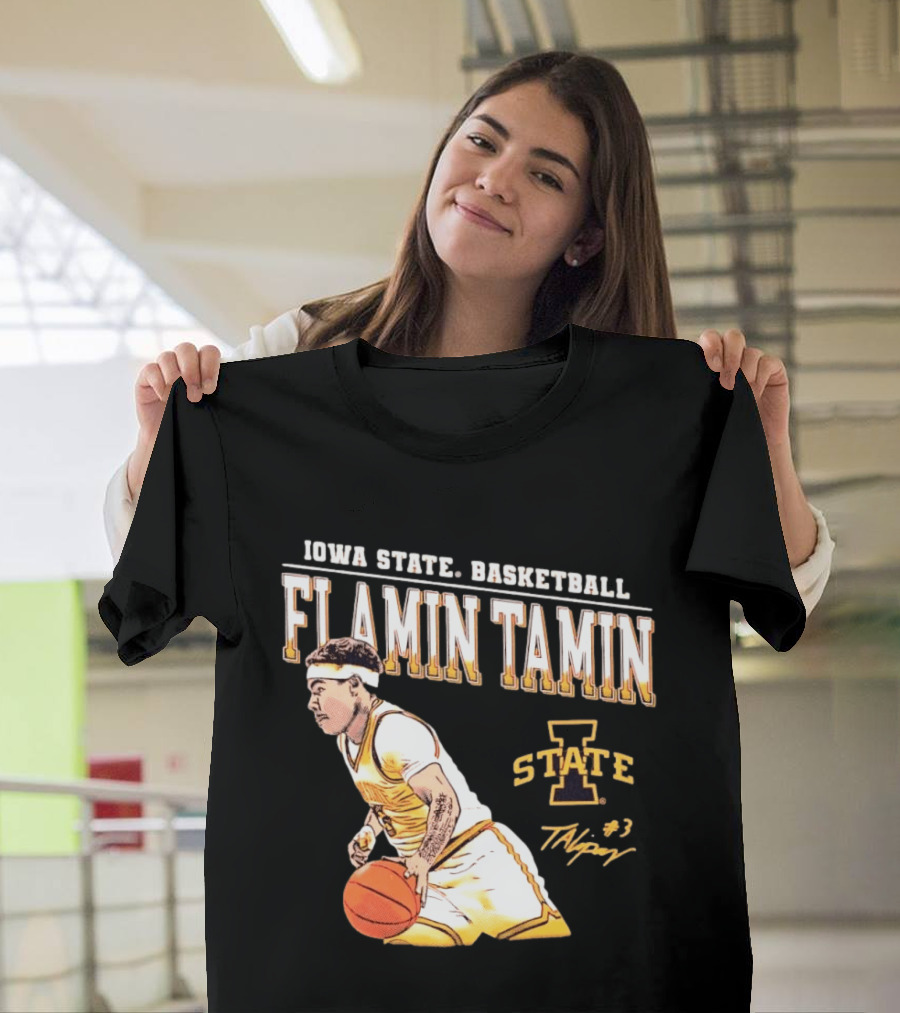 Iowa State Basketball Flamin Tamin Lipsey #3 T-Shirt