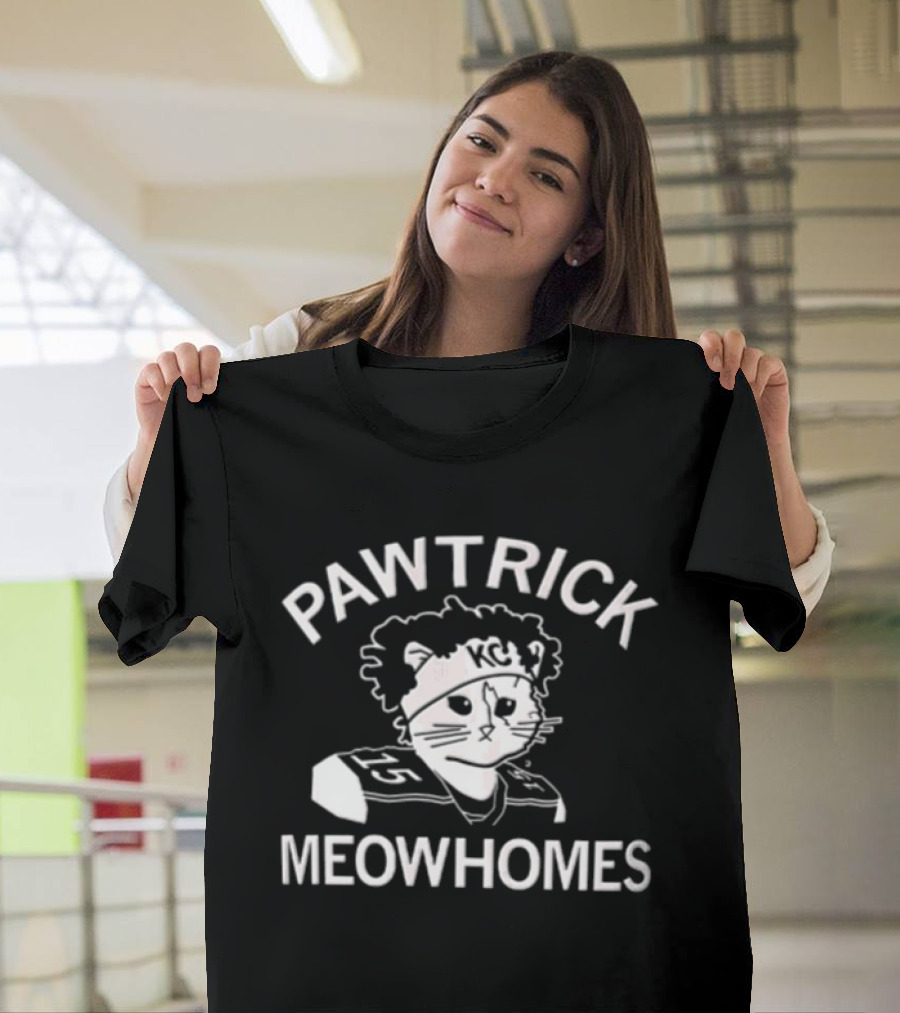 Pawtrick Meowhomes Kansas City Chiefs Cat T-Shirt