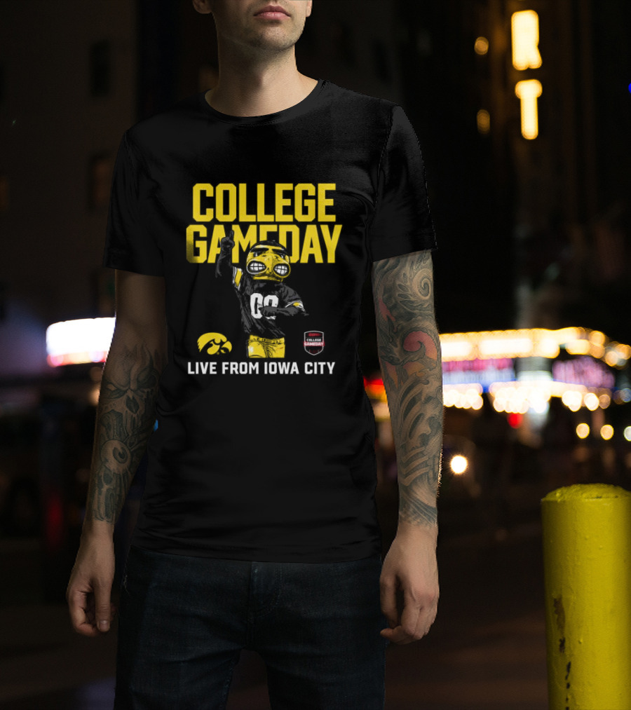 College Gameday Iowa City Iowa Hawkeyes Live Event Crewneck ESPN T-Shirt