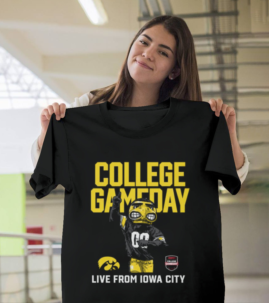 College Gameday Iowa City Iowa Hawkeyes Live Event Crewneck ESPN T-Shirt