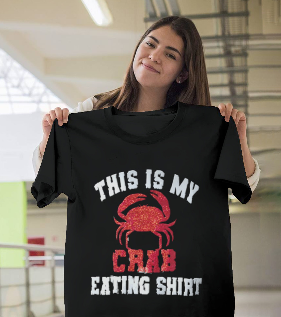 This Is My Crab Eating Red Glitter Crab T-Shirt
