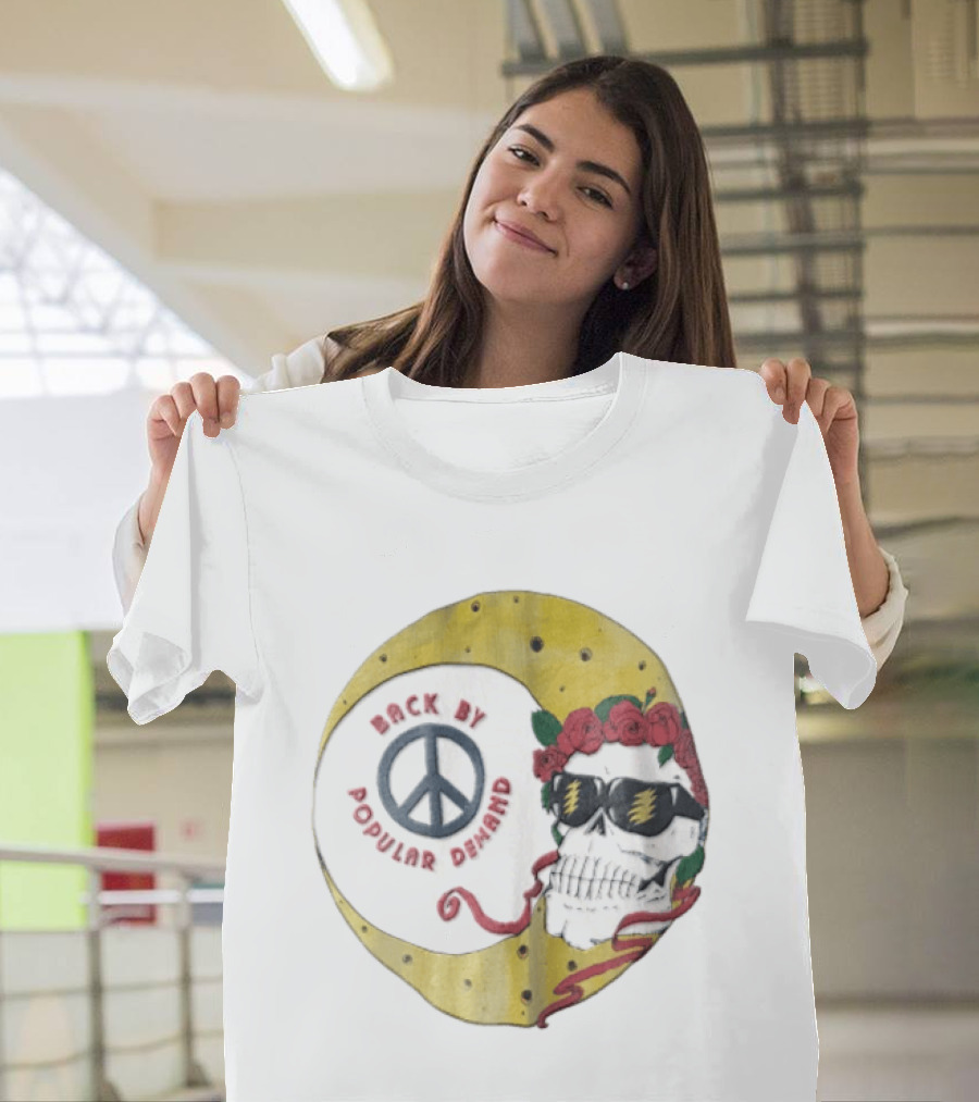 Back By Popular Demand Skull Sunglasses Lightning Peace Roses T-Shirt