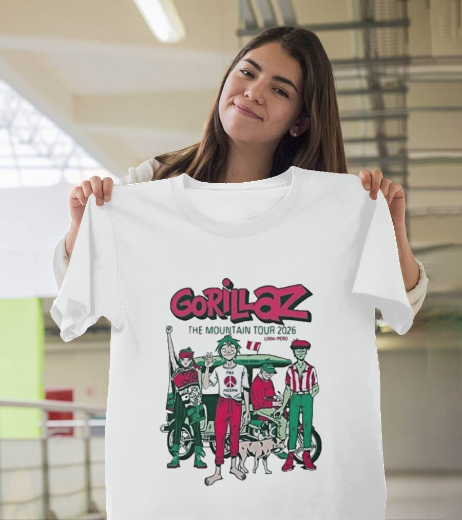 Gorillaz The Mountain Tour Lima Peru 2026 Arena 1 Park November 23 T-Shirt
