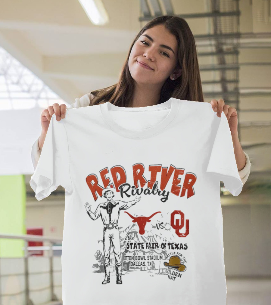 Red River Rivalry 2026 Texas Longhorns OU State Fair Texas Football Showdown T-Shirt