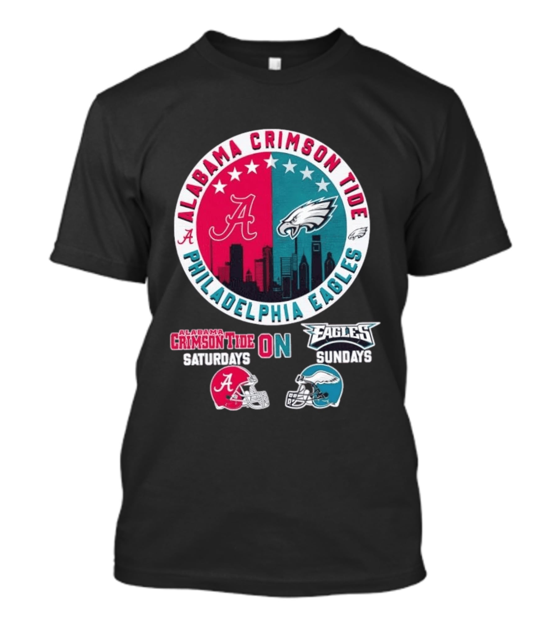 Alabama Crimson Tide Saturdays Philadelphia Eagles Sundays T-Shirt