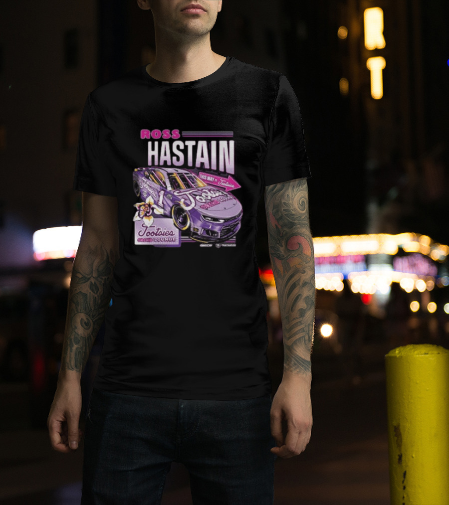 Ross Chastain Tootsies Orchid Lounge Trackhouse Racing Car #1 Racing Team T-Shirt