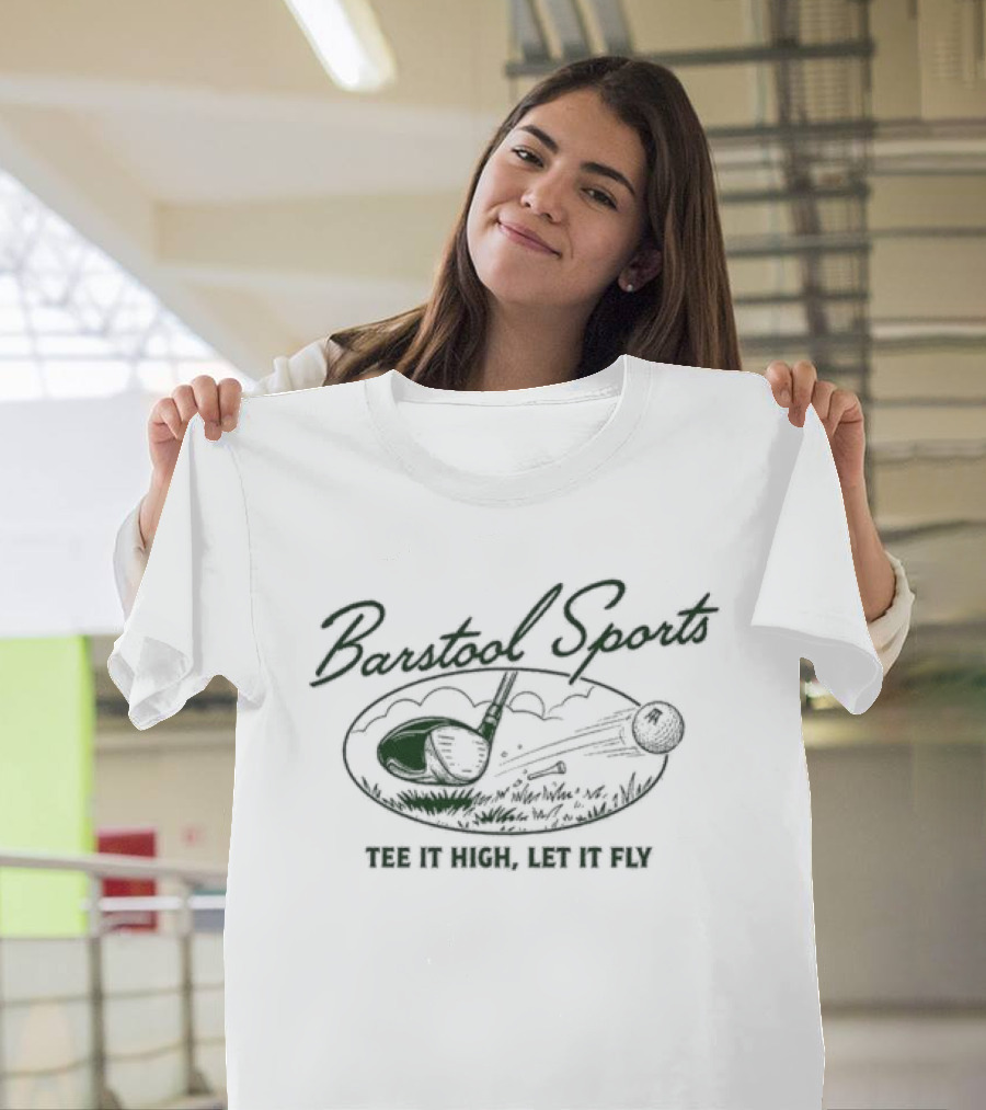 Barstool Sports It High Let It Fly Rocket Football Sky T-Shirt