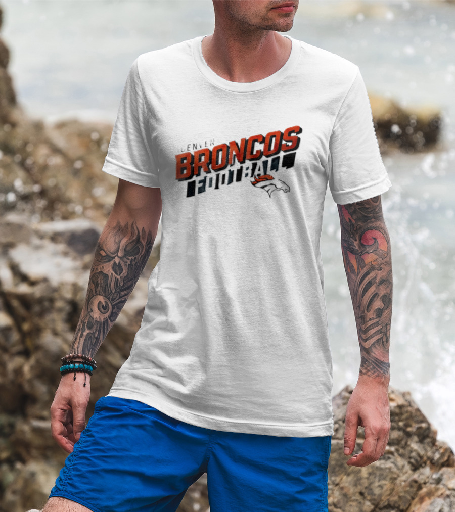 Denver Broncos Team Name NFL Football Broncos T-Shirt