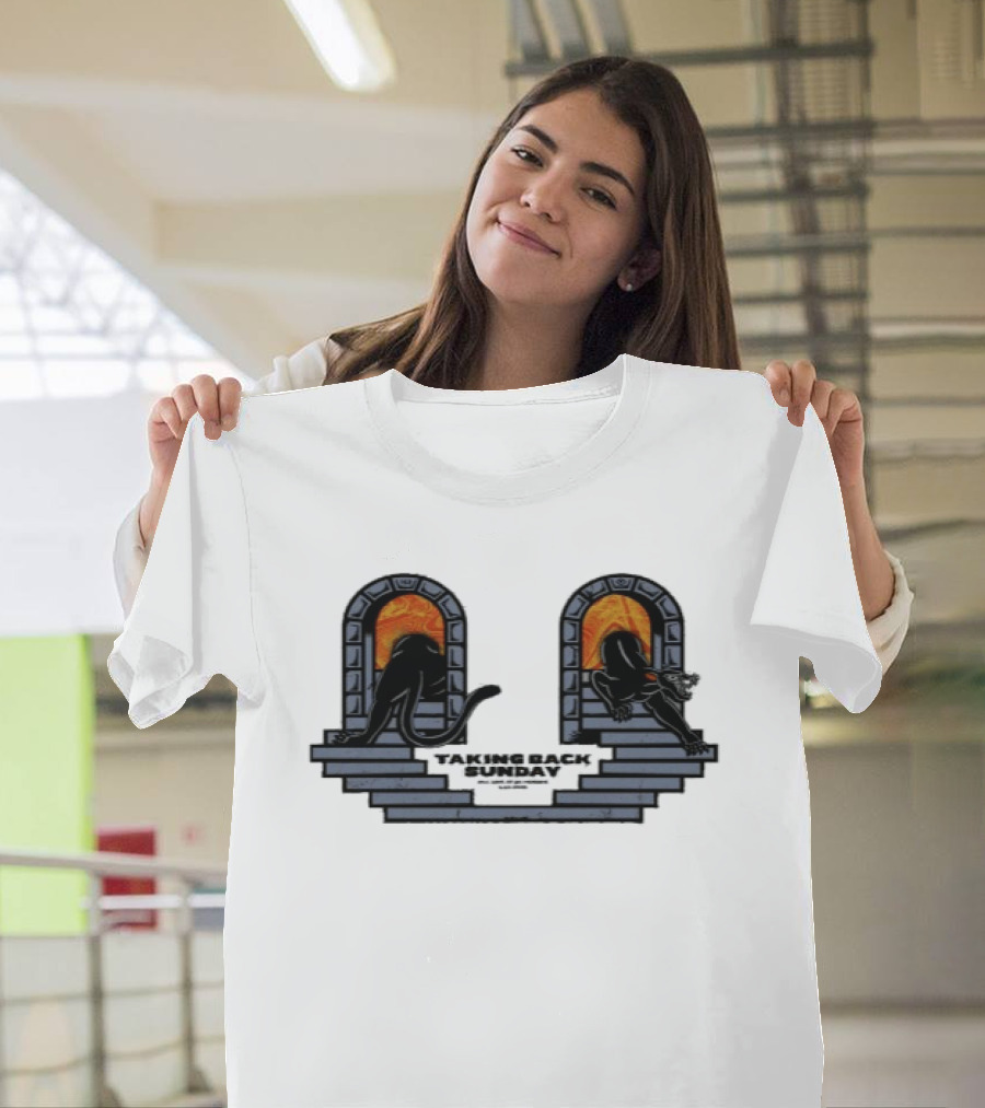 Taking Back Sunday Live Grand Rapids MI Sept 30 2026 Concert Two Arched Windows With Figures T-Shirt