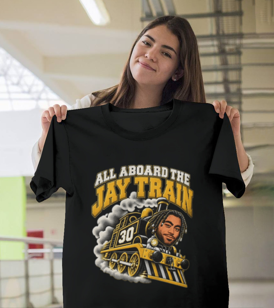 All Aboard The Jay Train 30 Steam Engine Train T-Shirt