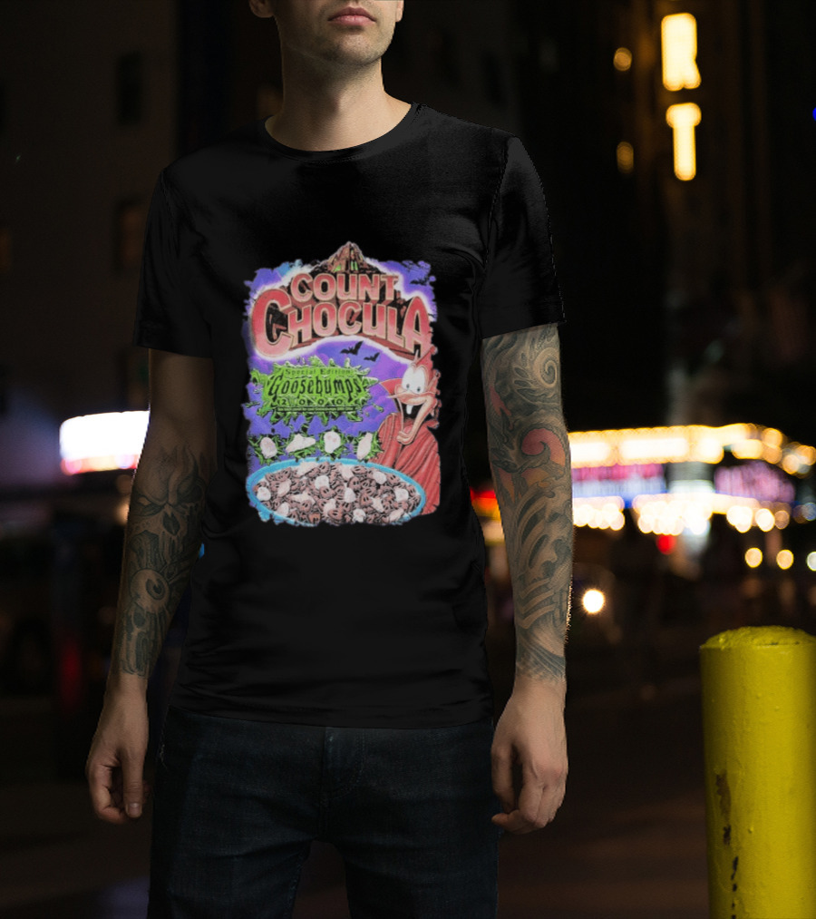 Count Chocula Special Edition Goosebumps Cereal Box T-Shirt