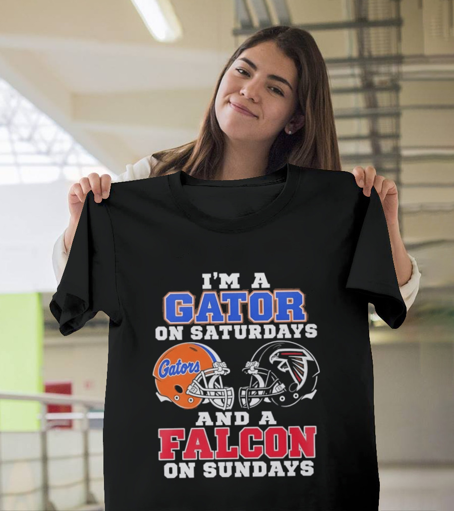 I'm A Gator On Saturdays And A Falcon On Sundays Helmet Fan Spirit T-Shirt