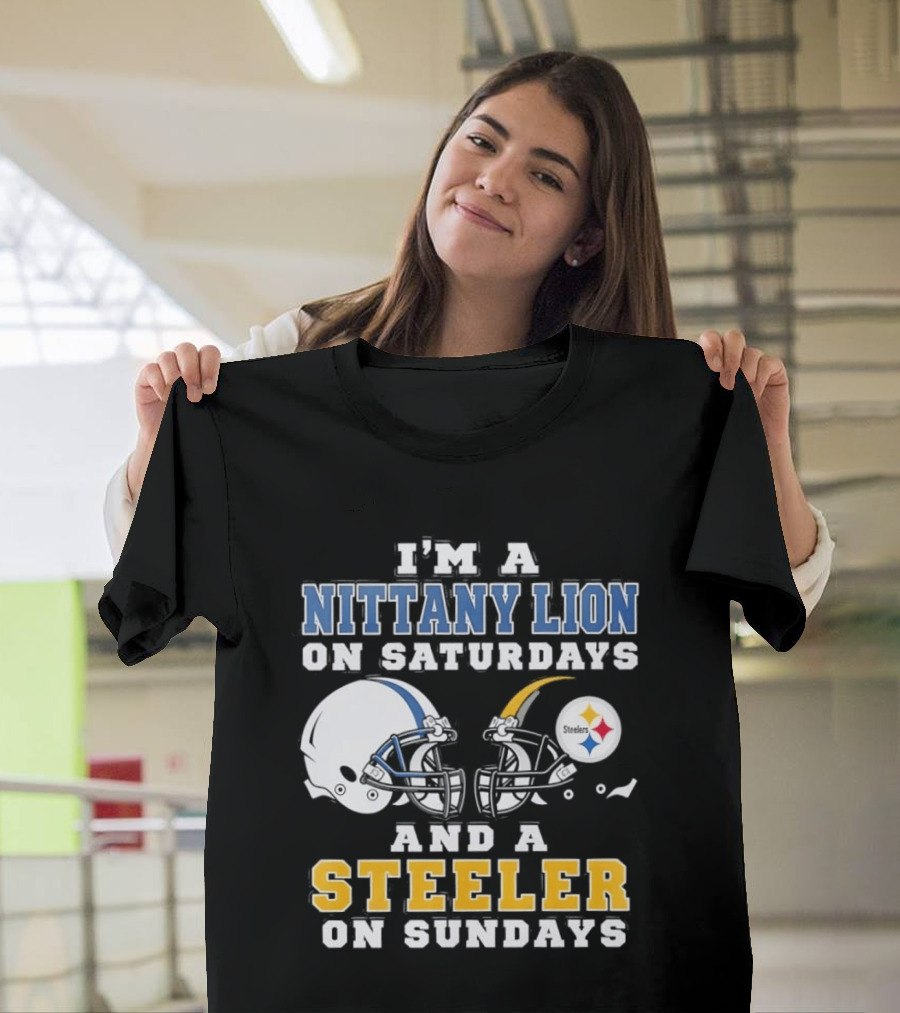 Nittany Lion Saturdays Steeler Sundays Football Fan Gear T-Shirt