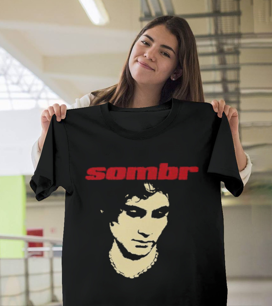 Sombr Looking Down Photo Black Tour Store T-Shirt